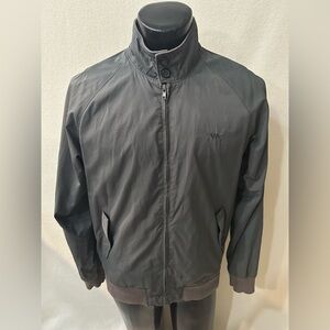 RVCA Jacket Men's Medium Gray Casual Full Zip VΛ Monogram Windbreaker EUC